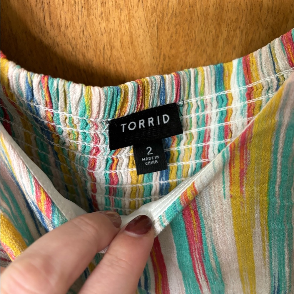 torrid Multicolor Striped Ruffle Sundress - Picture 4 of 5